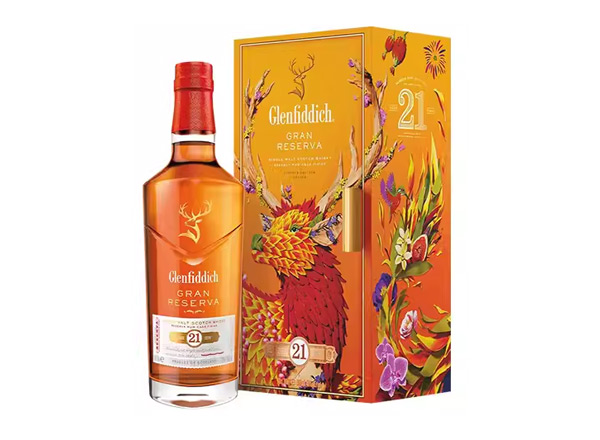 惠州回收格兰菲迪21年700ml福鹿生花新年装福鹿呈祥新春礼盒装Glenfiddich苏格兰威士忌