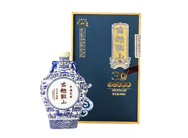 惠州黄酒回收古越龙山黄酒千福花雕三十年陈酿绍兴花雕酒500ml礼盒装
